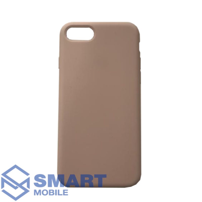 Чехол для iPhone 6/6S "Silicone Case" (кремовый) с лого