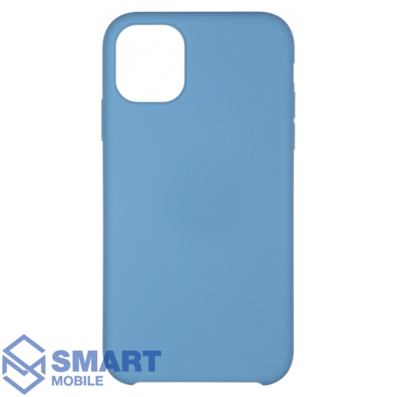 Чехол для iPhone 11 "Silicone Case" (голубой) с лого