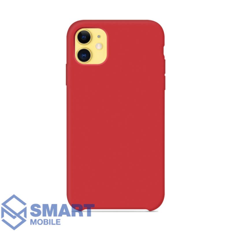 Чехол для iPhone 11 "Silicone Case" (красный) с лого