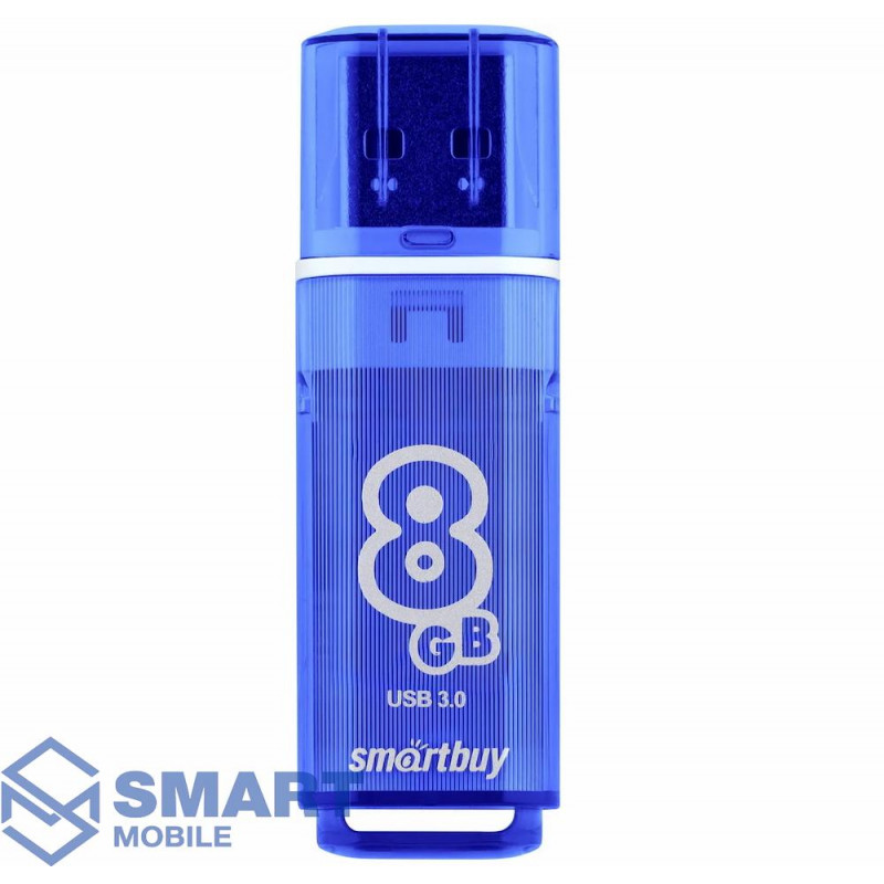 USB флеш-накопитель 8GB Smartbuy Giossy USB 3.0/3.1 (темно-синий) (SB8GBCRW-BL)