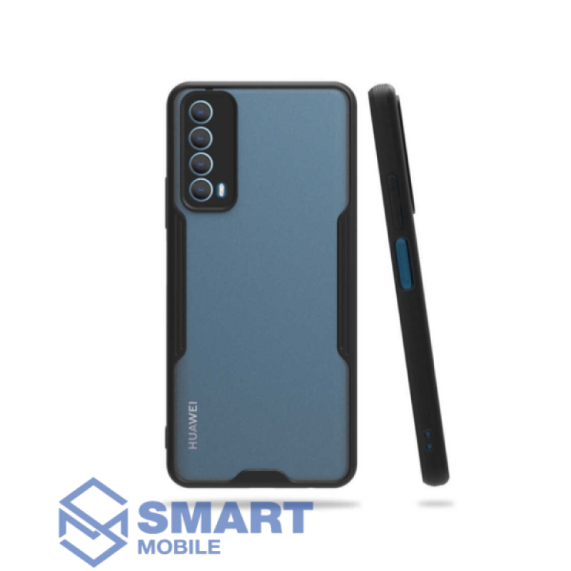 Чехол для Huawei P Smart (2021) "Bubble" гибридный матовый (черный)