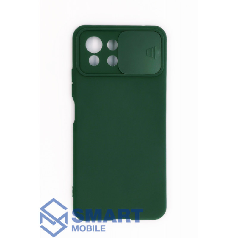 Чехол для Xiaomi Mi 11 Lite/11 Lite 5G NE силиконовый, с защитой камеры (зеленый)