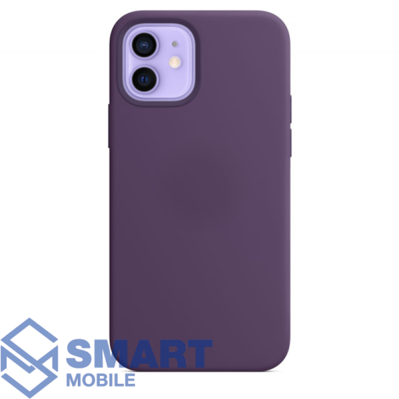 Чехол для iPhone 12 Mini "Silicone Case" (аметистовый) с лого