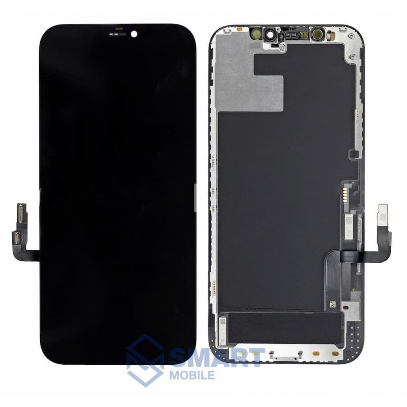 Дисплей для iPhone 12/12 Pro + тачскрин в рамке (черный) (Hard OLED) Premium Full HD