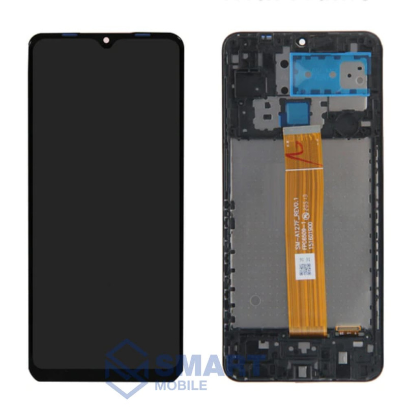 Дисплей для Samsung Galaxy A125F A12 + тачскрин в рамке (черный) (100% LCD)
