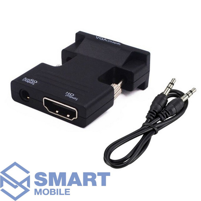 Кабель HDMI (M) to SVGA (F) + 3.5мм джек (M) (черный)