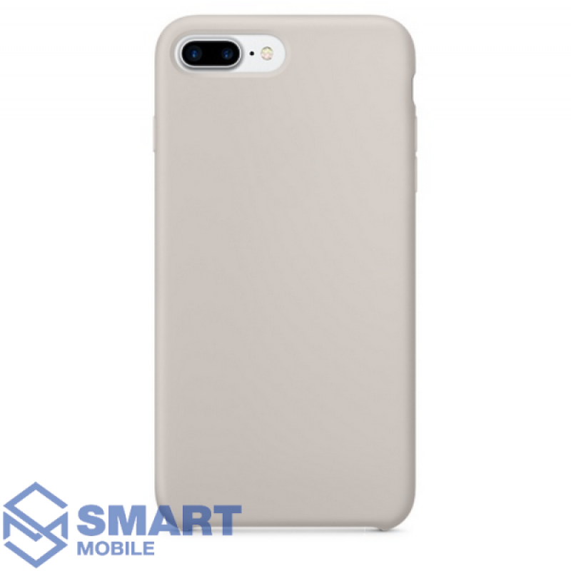 Чехол для iPhone 7 Plus/8 Plus "Silicone Case" (серый) с лого