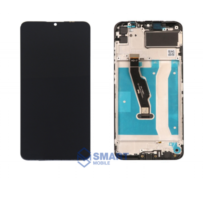 Дисплей для Huawei Honor 9A/Y6p + тачскрин в рамке (черный) (100% LCD)