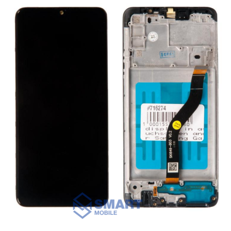 Дисплей для Samsung Galaxy A207F A20s + тачскрин в рамке (черный) сервисный 100%