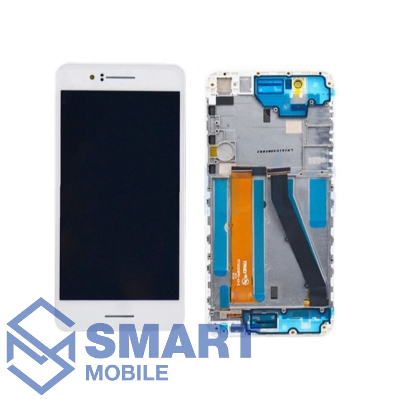Дисплей для HTC Desire 728G Dual SIM + тачскрин в рамке (белый) (100% LCD)