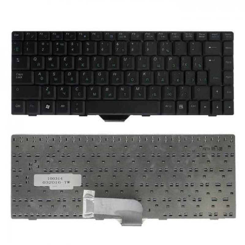 Клавиатура для ноутбука Asus W5, W7, W5000 Series. Г-образный Enter. Черная, без рамки. PN: K022462Q1