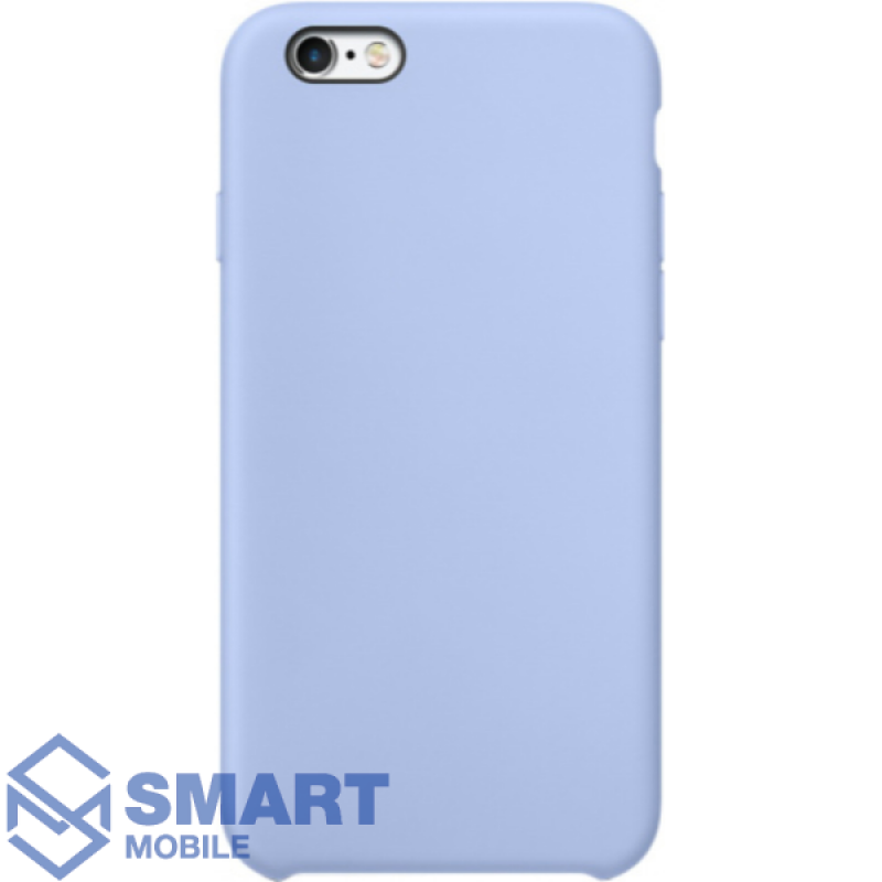 Чехол для iPhone 6/6S "Silicone Case" (лиловый) с лого