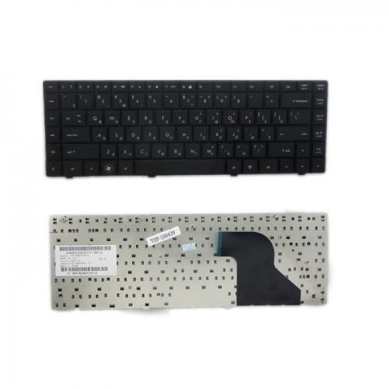 Клавиатура для ноутбука HP Compaq 620, 621, 625, CQ620, CQ621, CQ625 Series. Плоский Enter. Черная, без рамки. Русифицированная. PN: 6037B0046317, MP-09P53SU-930, 6037B0046322, V115326AS1, 6037B0046201¶