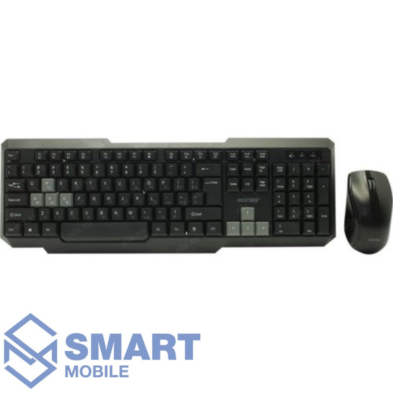 Беспроводной комплект клавиатура + мышь SmartBuy One (230346AG-KG) (серый/черный)
