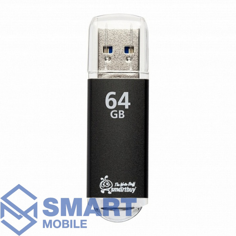 USB флеш-накопитель 64GB Smartbuy V-Cut USB 3.0/3.1 (черный) (SB64GBVC-K)