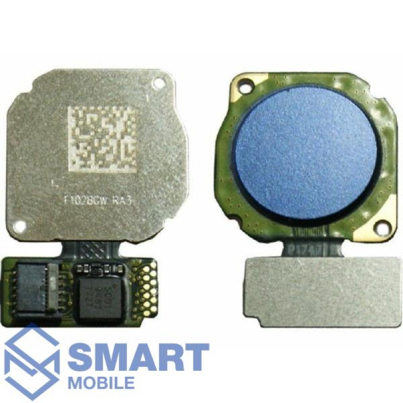 Шлейф для Huawei Honor 7X/8A/8A Pro/8X/9X Lite + сканер отпечатка пальца (синий)
