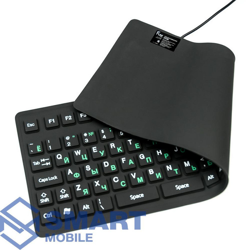 Клавиатура проводная Dialog Flex (KFX-03U) гибкая (черный)