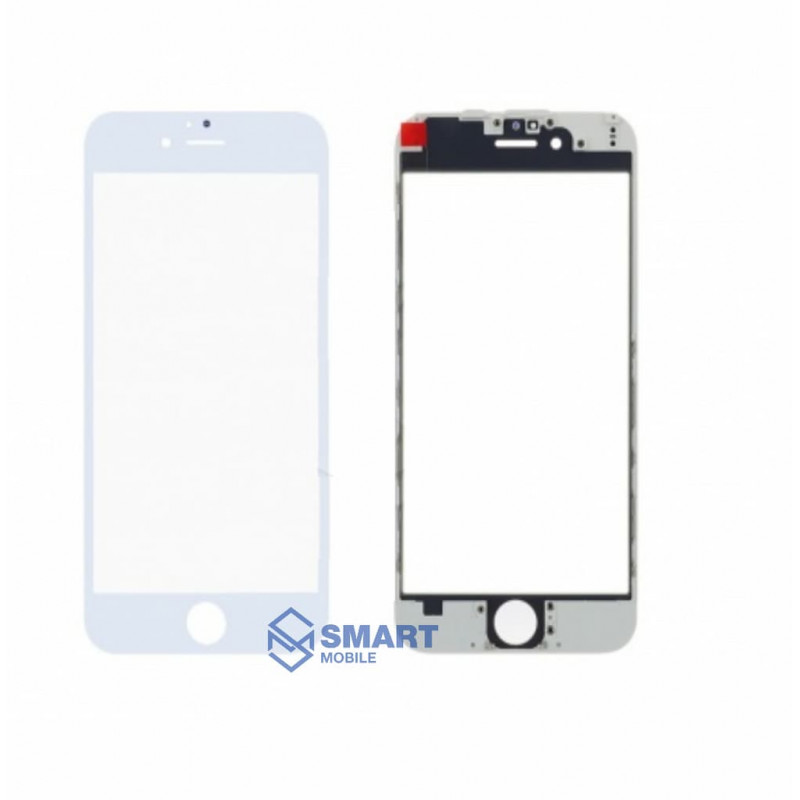 Стекло для переклейки iPhone 6 + OCA + рамка (белый)