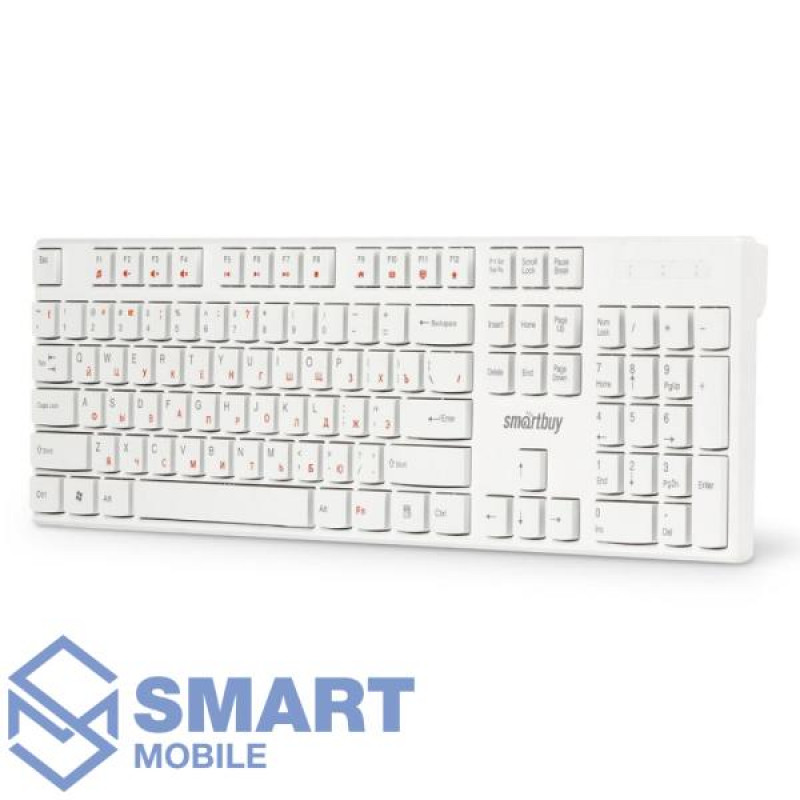Клавиатура проводная SmartBuy One 238 USB (SBK-238U-W) мультимедийная (белый)