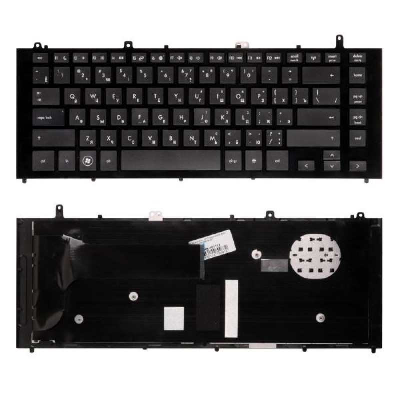 Клавиатура для ноутбука HP Probook 4320S 4420s. Плоский Enter. Черная, с рамкой. PN: 598199-B71