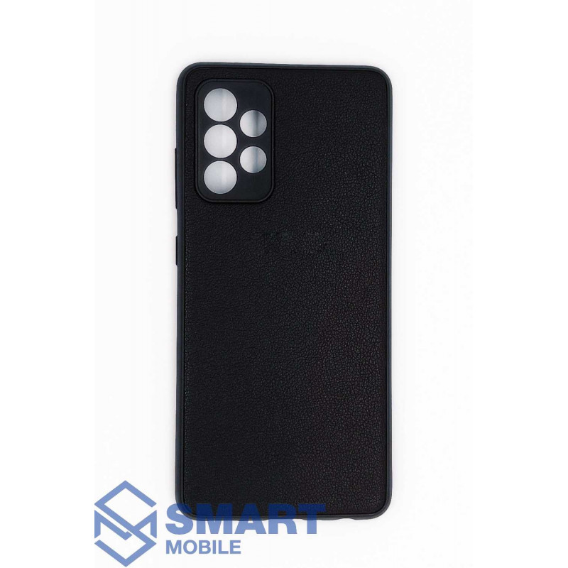 Чехол для Samsung Galaxy A525F A52 под кожу, с защитой камеры (черный)