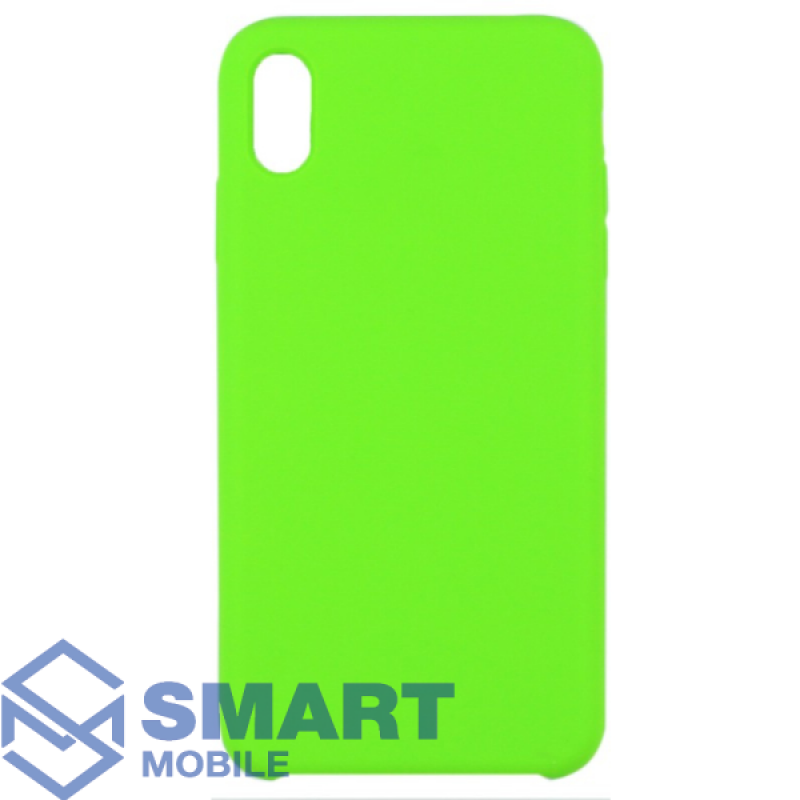 Чехол для iPhone XR "Silicone Case" (ярко-зеленый) с лого