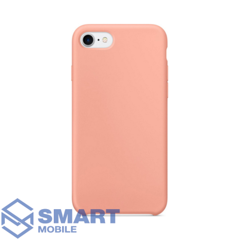 Чехол для iPhone 7/8/SE (2020) "Silicone Case" (розовый) с лого