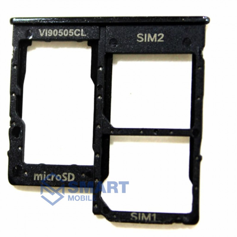 Сим держатель для Samsung Galaxy A405F A40 (черный)