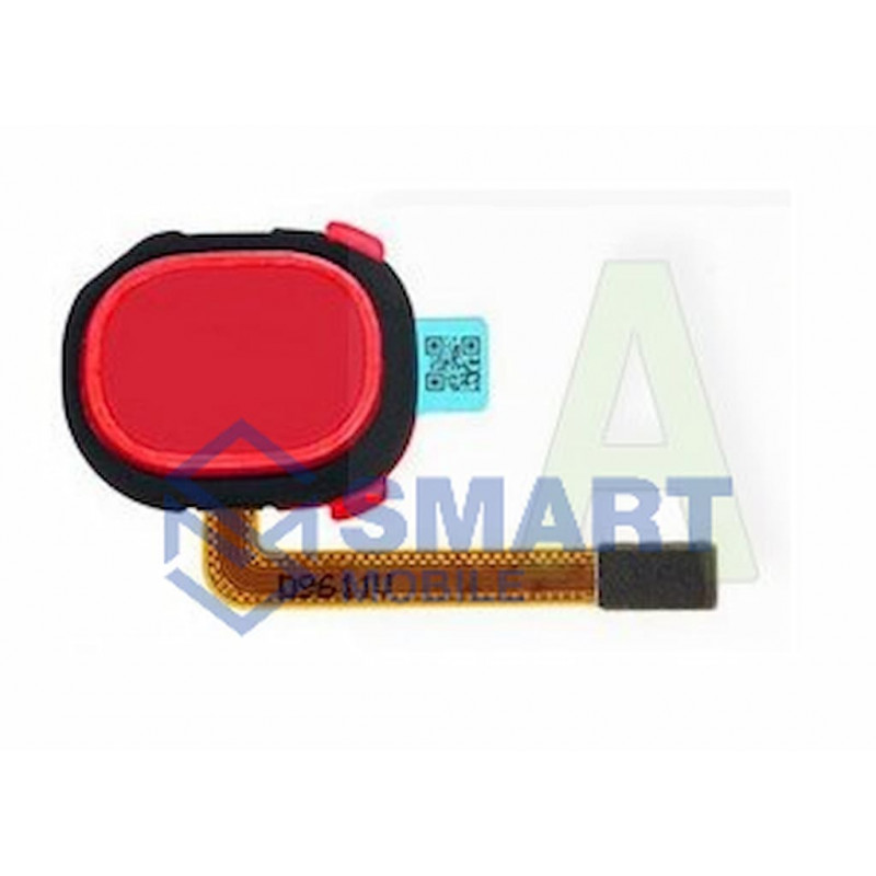 Шлейф для Samsung Galaxy A205F A20 + сканер отпечатка пальца (красный)