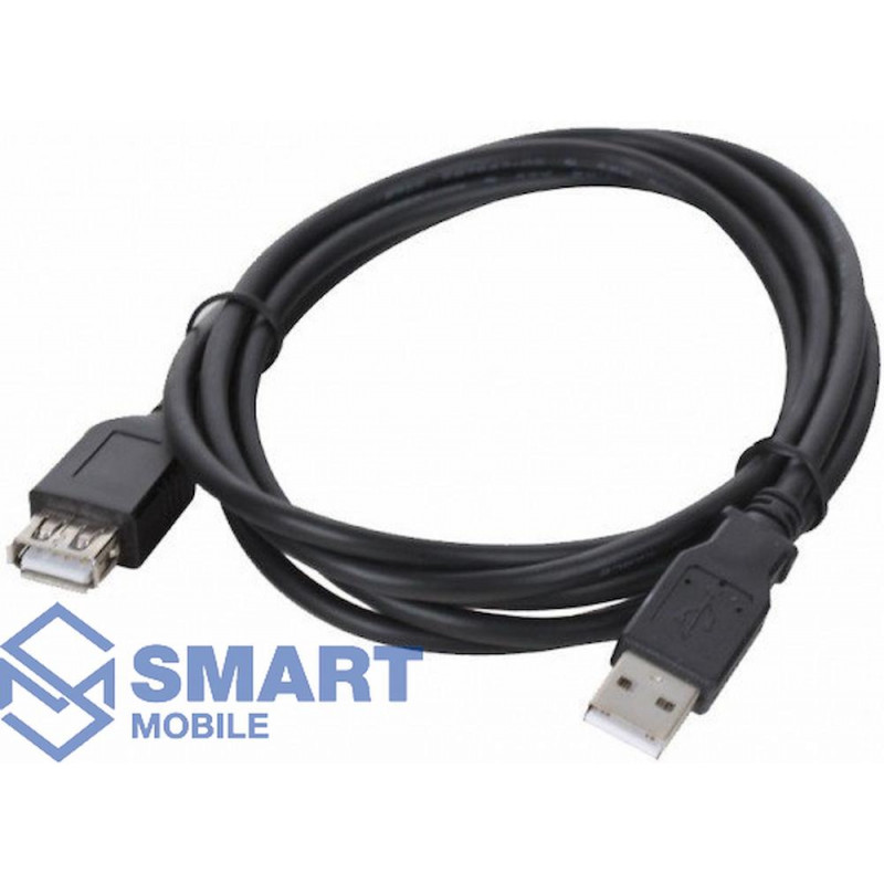 USB Кабель-удлинитель AM-AF 3м Perfeo (черный)