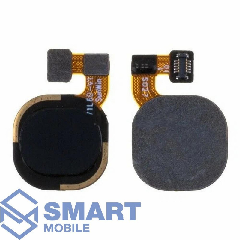 Шлейф для Tecno Spark 7 + сканер отпечатка пальца (черный)