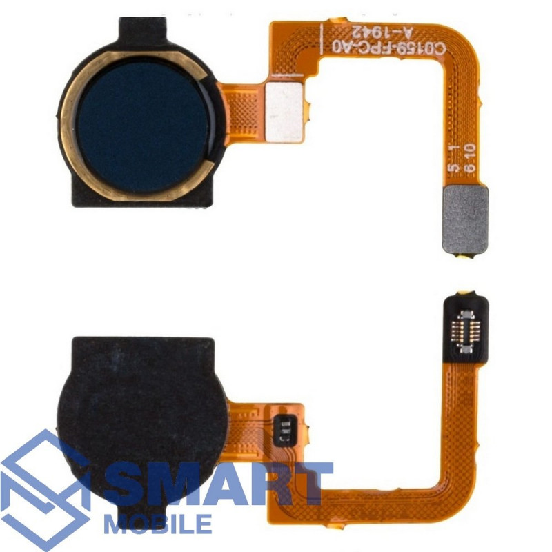 Шлейф для Realme Realme C25 + сканер отпечатка пальца (черный)