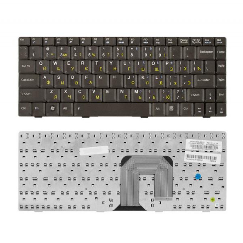 Клавиатура для ноутбука Asus F9, F9S, F9E, F9D, F6, F6V, U3, U6 Series. Плоский Enter. Черная, без рамки. PN: K022462AS1, MP-06833SU-528