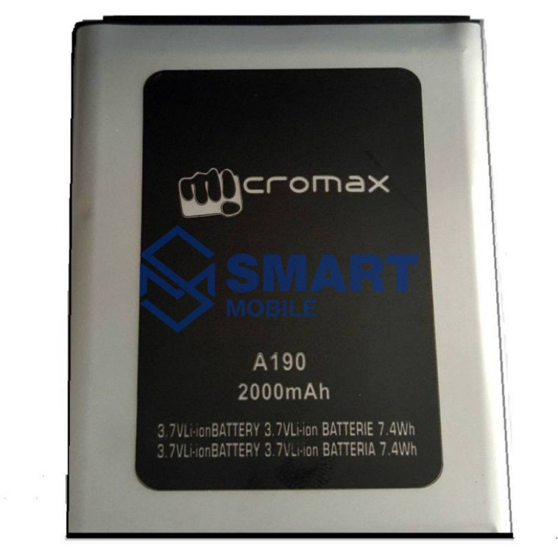 Аккумулятор для Micromax A190 (2000 mAh), AAA