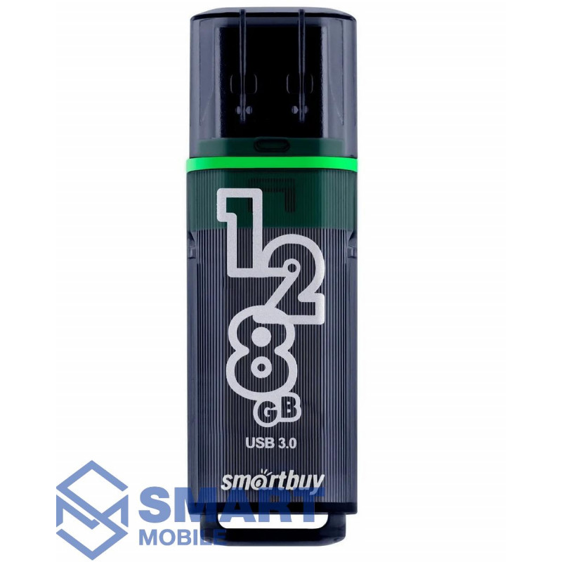 USB флеш-накопитель 128GB Smartbuy Glossy USB 3.0/3.1 (темно-серый) (SB128GBGS-DG)