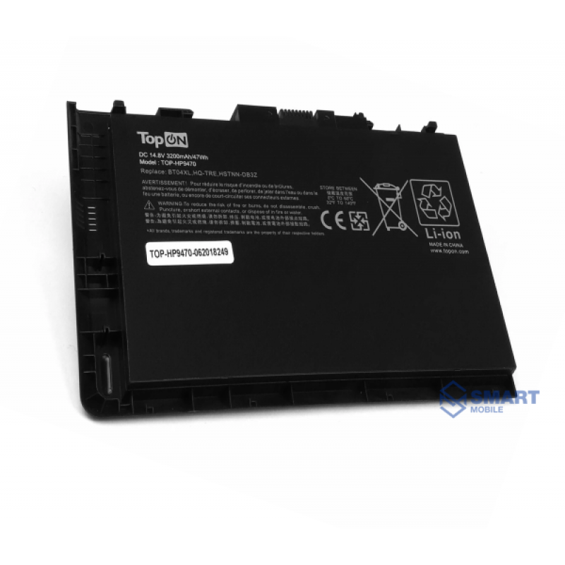 Аккумулятор для ноутбука HP EliteBook Folio 9470m, 9480m Series. 14.8V 3200mAh 47Wh. TopON