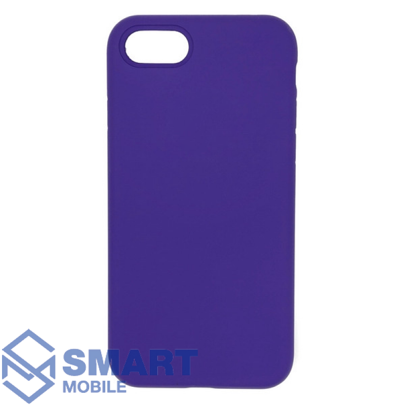Чехол для iPhone 7/8/SE (2020) "Silicone Case" (фиолетовый) с лого