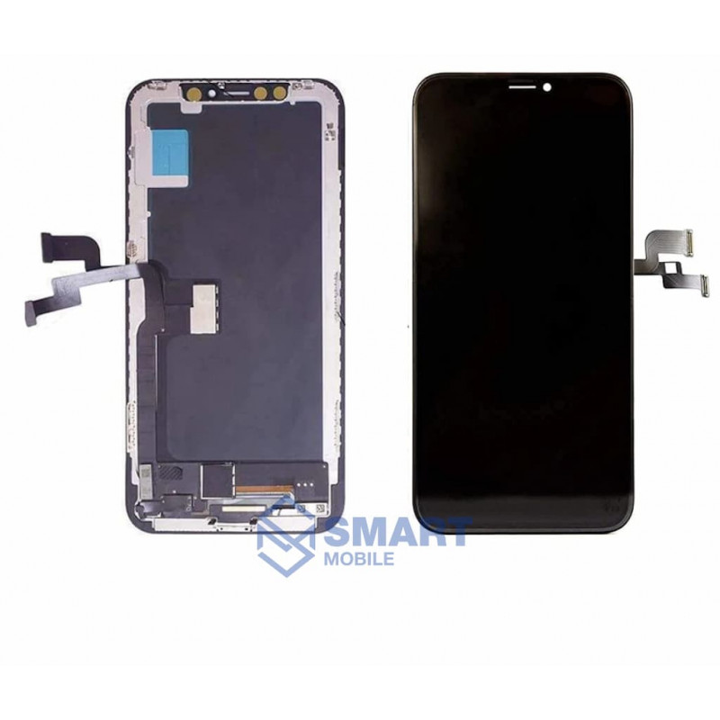 Дисплей для iPhone X + тачскрин в рамке (черный) (Soft OLED)