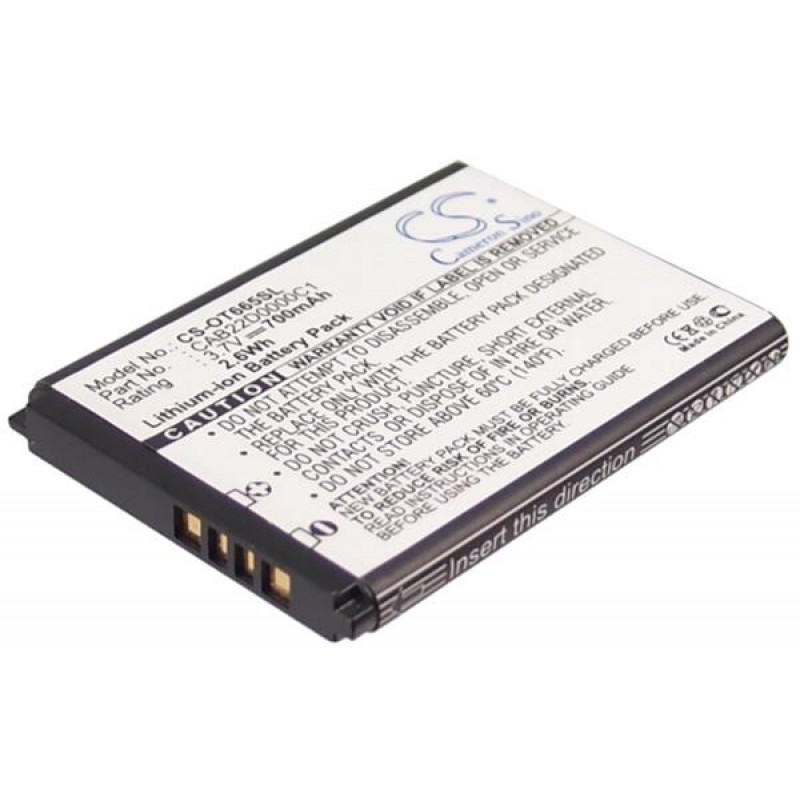 Аккумулятор для Alcatel OT2012/OT2007 (CAB22B0000C1) (700 mAh), AAA
