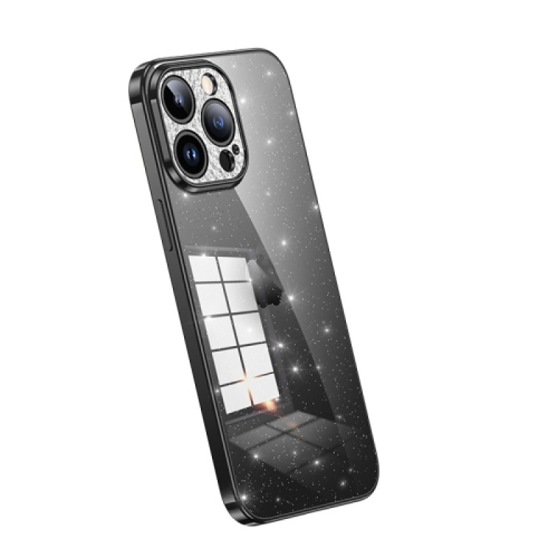 Чехол для iPhone 15 Pro Max, ударопрочный с защитой камеры (блестящий)