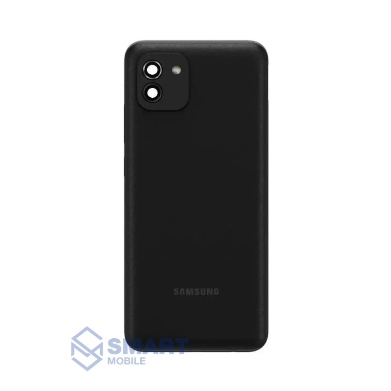 Задняя крышка для Samsung Galaxy A035F A03 (черный) + стекло камеры 