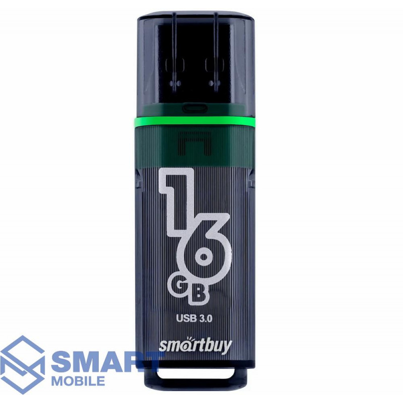 USB флеш-накопитель 16GB Smartbuy Glossy USB 3.0/3.1 (темно-серый) (SB16GBGS-DG)