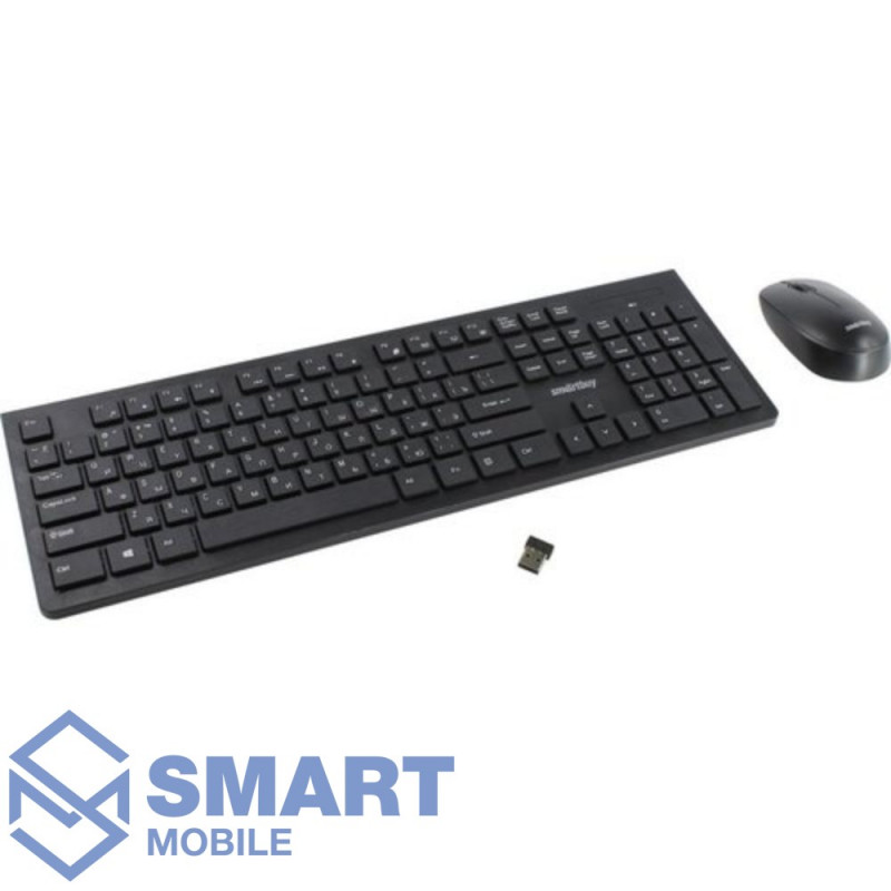 Беспроводной комплект клавиатура + мышь SmartBuy (206368AG-K) (черный)