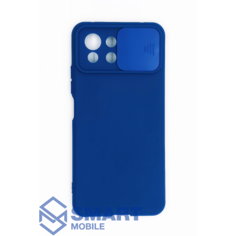 Чехол для Xiaomi Mi 11 Lite/11 Lite 5G NE силиконовый, с защитой камеры (синий)