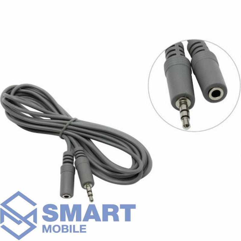 Аудиокабель-удлинитель Smartbuy 3.5 Jack (M) - 3.5 Jack (F) стерео/аудио 3.0м в пакете (KA323)